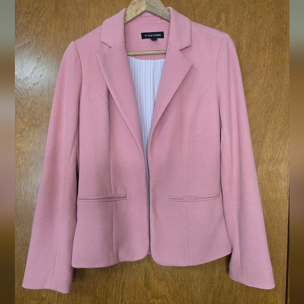 41 Hawthorn Natalie Knit Blazer Pink Blush Women’s Size Small Stitch Fix - Picture 2 of 9
